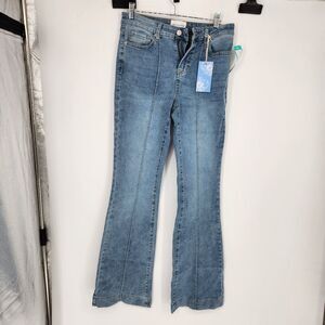Poppy & Grace Blue 8 Seam Front Bootcut Jean NWT‎